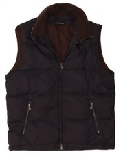 CALVIN KLEIN JEANS Gilet Uomo Imbottito UK 38 Medium Blu Navy Poliammide CJ15