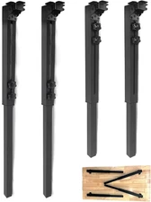 Adjustable Height Table Legs Folding Tall Metal Desk Legs Heavy Duty Foldable Fu
