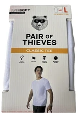 Pair of Thieves Men's Classic Crewneck Undershirt 2pk - White - Large