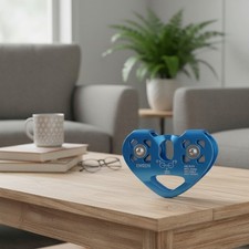 30kN BLUE Pulley 6700LBS Zipline Tandem Dual Trolley Kit for Cable Rope