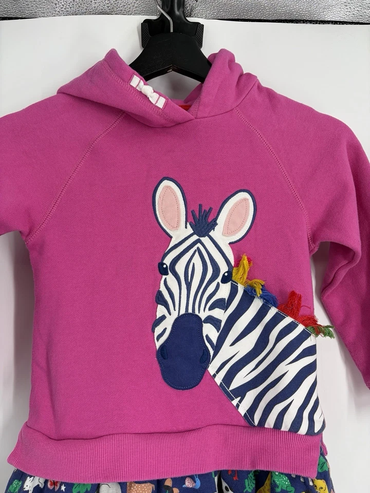 迷你紧身毛衣连衣裙女孩尺寸 7-8y 斑马休闲休闲服 1158 — 第 2/4 张图片