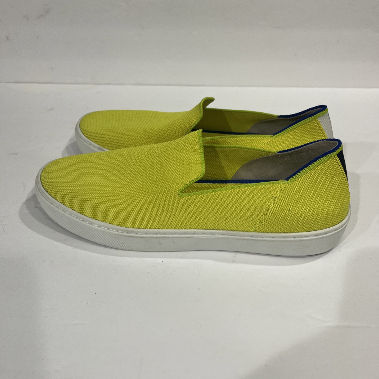 Rothy’s Women's The Original Slip-on Sneakers Shoes Rare Electric Lemon SZ 10 image 4