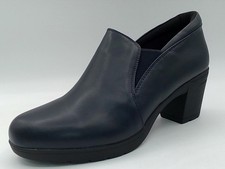 Women Low Chunky Block Heel Loafer Pumps Close Toe Work Office Business Shoes