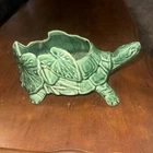 Vintage McCoy Pottery Turtle Tortoise and Leaf Planter 8”  USA