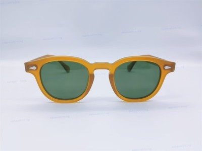 80% New MOSCOT LEMTOSH GOLDENROD SCOTCH Green Lenses Sun Glasses 46-24-145