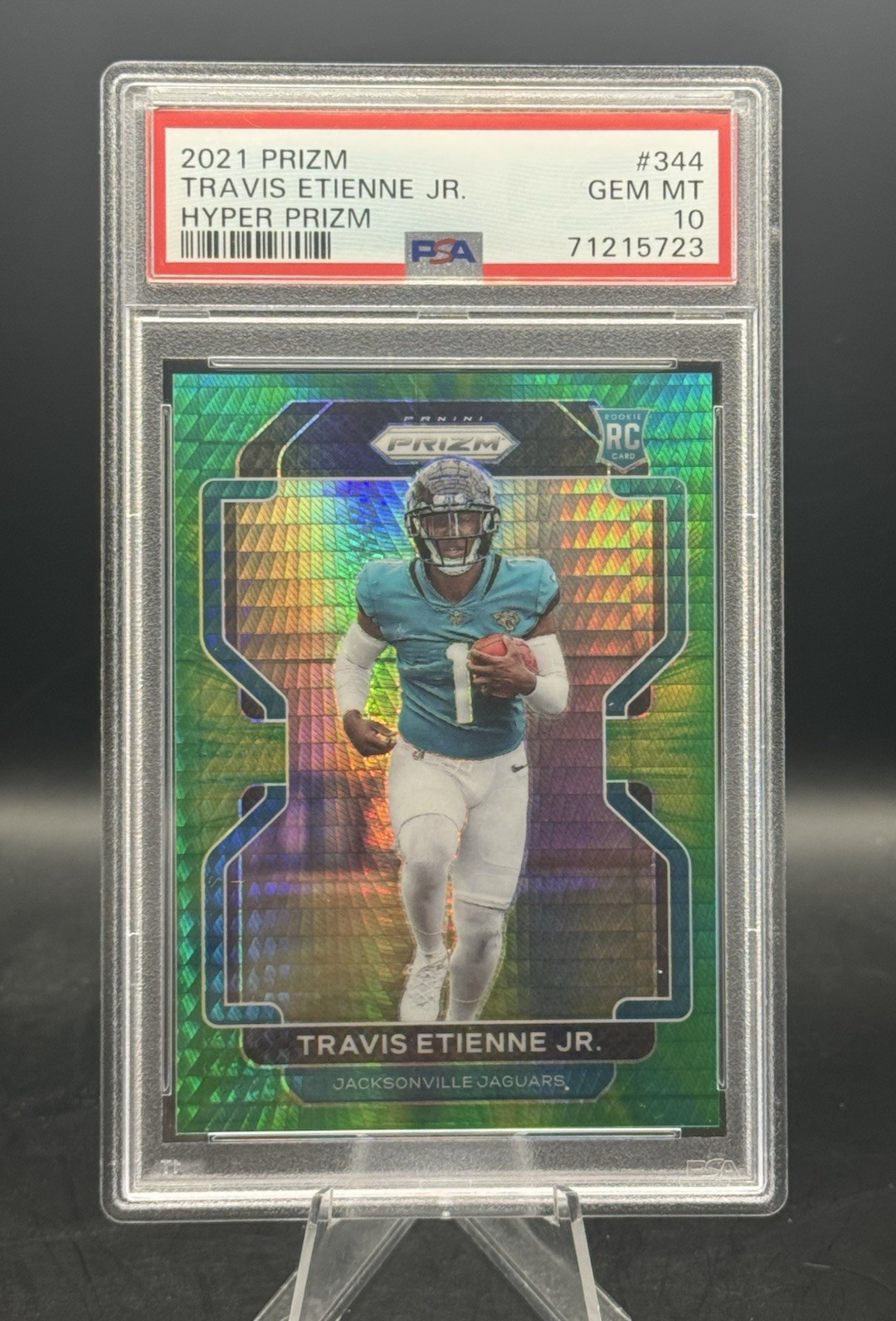 2021 Panini Prizm Hyper #344 Travis Etienne Jr 93/175 RC Rookie Gem Mint PSA 10