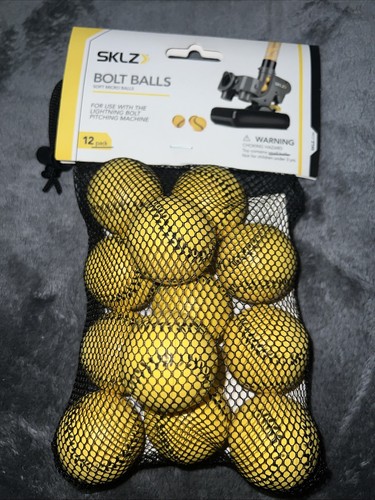 12 Pack - SKLZ Bolt Balls Soft Micro Training Balls - Yellow - Picture 2 of 4