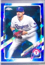 2021 Topps Chrome Sapphire Edition Ronald Guzman #63 Rangers