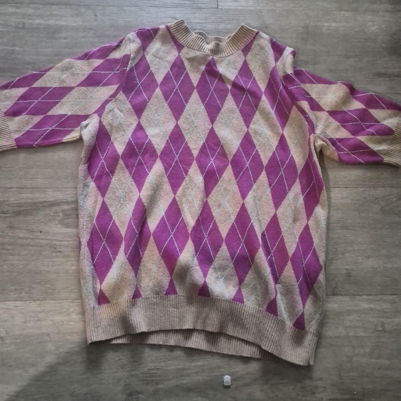 Charter Club Top Womens Size S Pink Plaid 2/3 Sleeve Supima Cotton A00