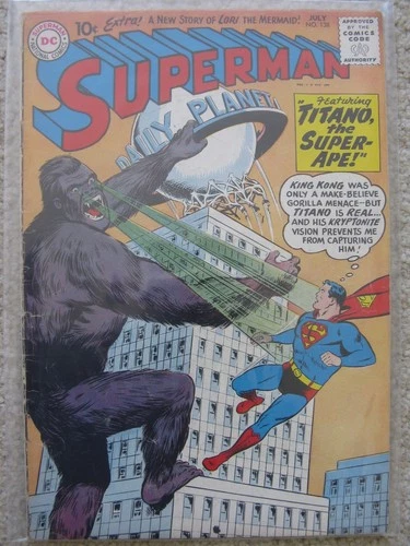 SUPERMAN #138 DC COMICS 1960 SILVER AGE Vintage COMIC BOOK 1st printing RARE 10¢