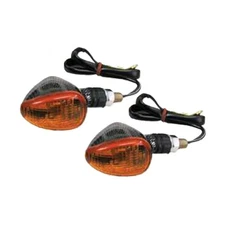 New Motorcycle Compact Universal Front Carbon Fiber Turn Signal Kit, 25-8415S