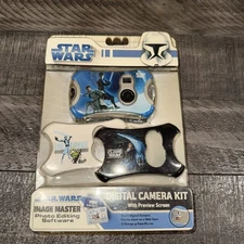 Star Wars Clone Wars Digital Camera Kit w/3 Face Plates NEW Factor Sealed Sakar 
