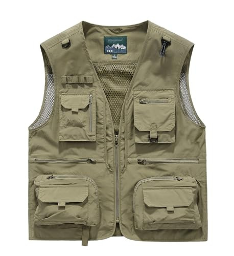 Herren Outdoor Angeln Arbeit Safari Reise Foto Cargo Weste Outdoor klein blau - Bild 2 von 7