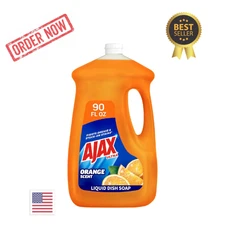 Ajax Ultra Liquid Dish Soap Orange Scent, Triple Action, 90 fl oz Bottle