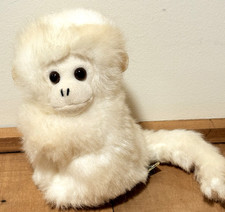 Dakin Plush Monkey White Sitting 6" Vtg Stuffed Nut Shells 1983 Korea