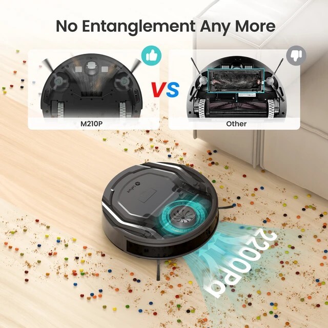 Aspirateur robot Lefant M210 Pro anti poils animaux avec autonomie 120 min