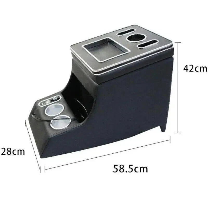 Accoudoir Central Noir Boîte pr MERCEDES Benz Vito W447 DE 2014 à 2023 avec LED - Photo 3/4