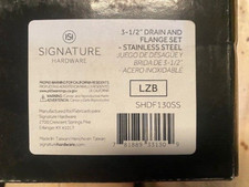 Flangia smaltimento rifiuti Signature Hardware SHDF130SS acciaio inox 446668