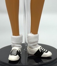 Barbie Vintage 90's Fashion Doll Outfit White  Black Saddle Shoes  Bobby Socks