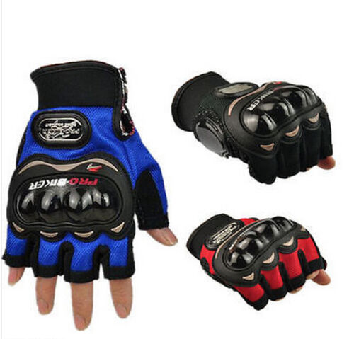 Pro-biker Motorbike Riding Motorcycle Cycling Bicycle Half Finger Gloves M-XL - Picture 1 of 14