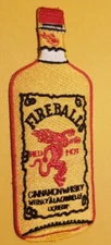 Fireball Cinnamon Whiskey Embroidered Patch 1.75x4.5"