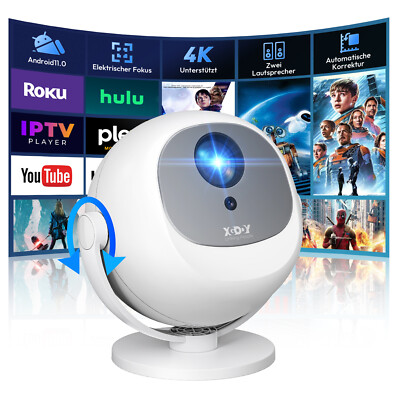 2026 NEU 4K Mini Beamer HD WiFi Projektor Heimkino Multimediaplayer mit Leinwand