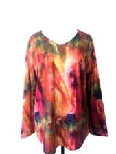 Unbranded nice knit blouse women plus size 3XL multiple colorful like painte New