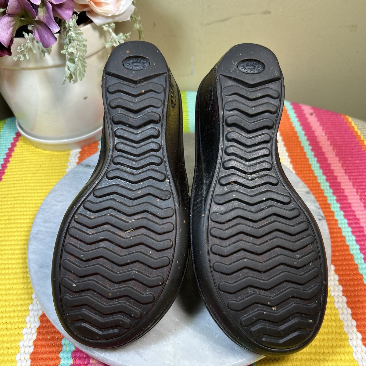 UGG Australia Black Leather Shearling Lined Slip-On‎ Clogs Size 12 Ansley Mule LTHR for Women | UGG® main image 3