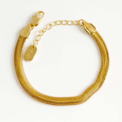 7''+1.5'' Jenny Bird Minimalist Snake Chain Bracelet Chic Women Everyday Jewelry
