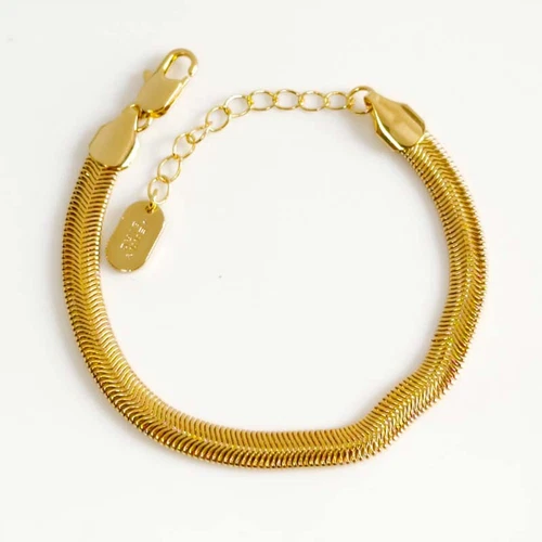 7"+1.5" Jenny Bird Minimalist Snake Chain Bracelet Chic Women Vacation Jewelry