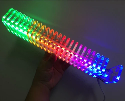 Crystal Cube LED Music Audio Spectrum Level Display Sound Amplifier VU Meter Kit