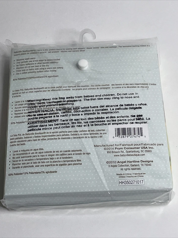 Babyville Boutique PUL Tela Playful Friends Monkey & Hoot 21 x 24 pulgadas 3 unidades Foto 3 de 4