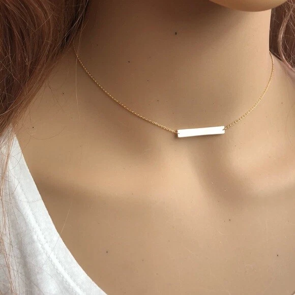 Bar 2024 plate necklace