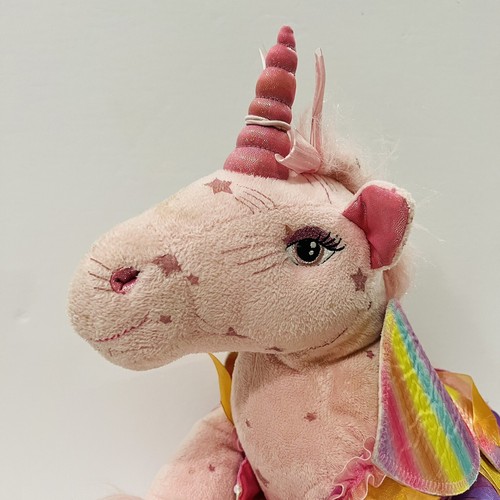 BUILD A BEAR Pink Unicorn Stars sparkly 13" horse pony plush stuffed animal - Picture 4 of 10