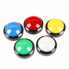 5&times;100mm Arcade Button LED Dome Illuminated with Microswitch Pop Music JAMMA MAME