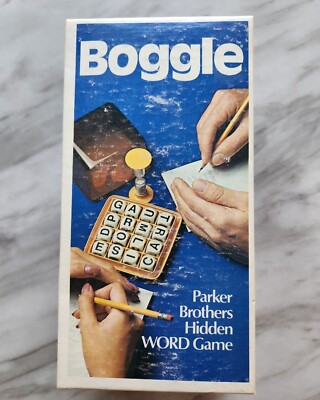 Board Game Boggle Parker Brothers Hidden WORD Game Vintage 1976