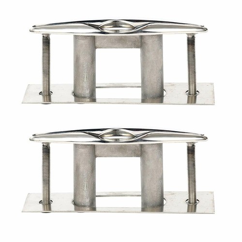 2 Pack Boat Marine Stainless Steel 316 Pull up Cleat Flush Mount Cleat -- 6 Inch - Picture 3 of 10