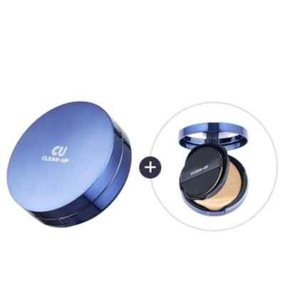 CUSKIN CU CLEAN-UP Skin Fit Cushion Pact 15g + Refill 15g, SPF50+ PA+++ / FAST