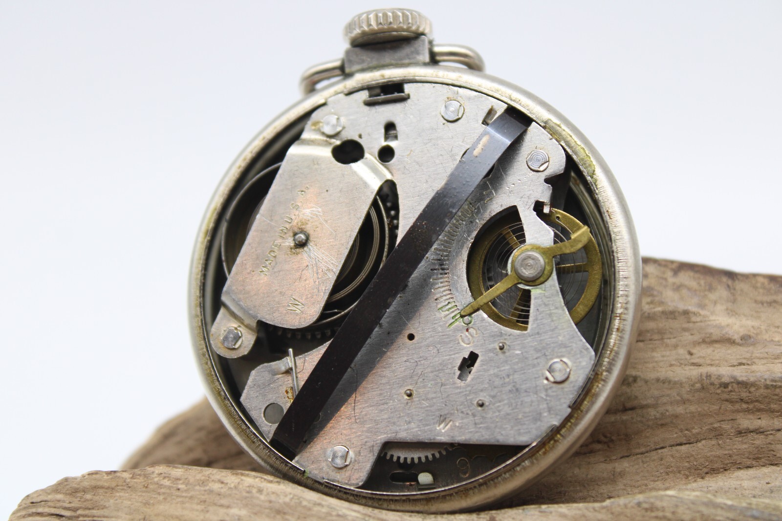 WESTCLOX BULL'S EYE MEN'S POCKET WATCH 50mm OVERWOUND FOR REPAIR (QC2
