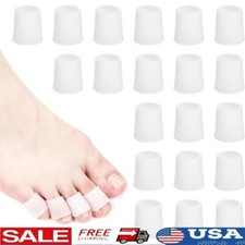 20 Pcs Silicone Toe Protectors Gel Pads Pain Relief Blisters Bunion Hammer Toe