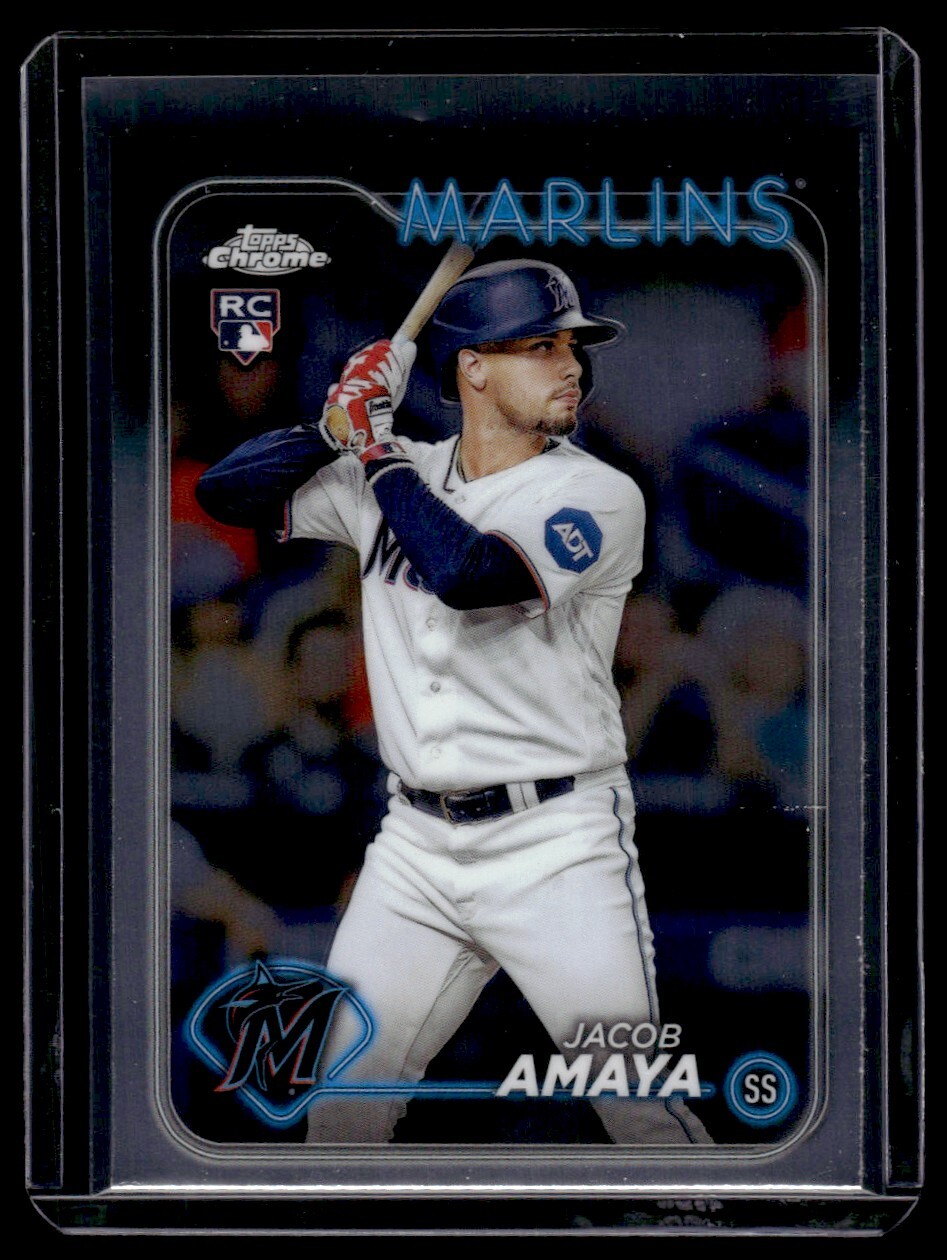 2024 Topps Chrome Jacob Amaya RC Miami Marlins #92