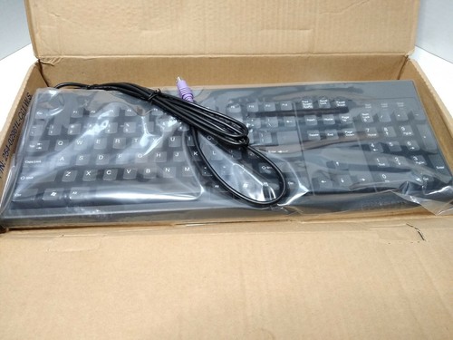 Vintage Chicony Black PS/2 Keyboard English KB-2961