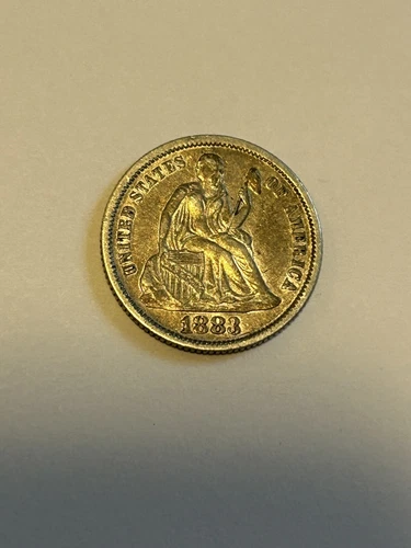 1883 Seated Liberty Dime 10c AU Original Luster