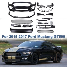 New For 2015 2016 2017 Ford Mustang GT500 Style Black Front Bumper Kit With Lip