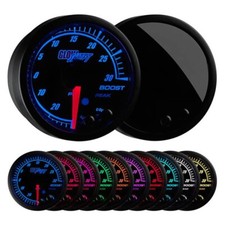 Glowshift - Elite 10 Color 30 Psi Turbo Boost Vacuum Gauge Kit - Gs-et01