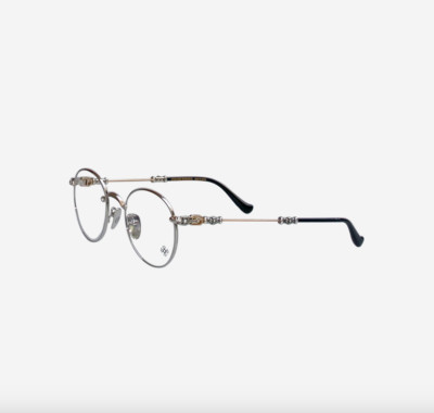 アクセサリー CHROME HEARTS BUBBA-A Chrome Hearts Bubba-A Shiny Silver Gold Plated Plastic Eye Glasses