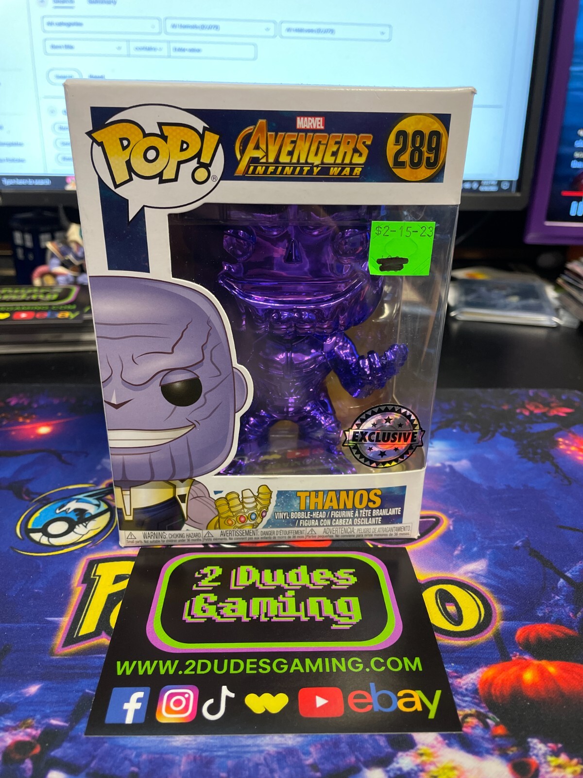 Funko Pop Oo! - Avengers Infinity War: Thanos Púrpura Cromo Exclusivo #289