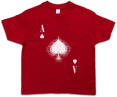 トップス ACE OF SPADES ACE OF SPADES IV Kids Boys T-Shirt Spade Ace Poker Card Casino