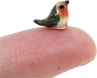 ¼" Tiny Robin Bird Miniature Ceramic Animal Figurine Replica Porcelain Dollhouse