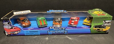 2001 Funline Muscle Machines 5 car set California TOO HOT  X MAS Exclusive 